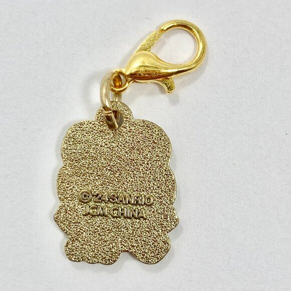 Hello Kitty Keroppi Frog Charm Clip On Zipper Pull Bag Purse Enamel Gold Tone - Picture 3 of 7